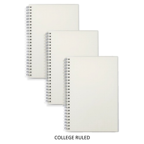 A5 Transparent Hardcover 3 Notebooks (RULED) - Picture 1 of 4